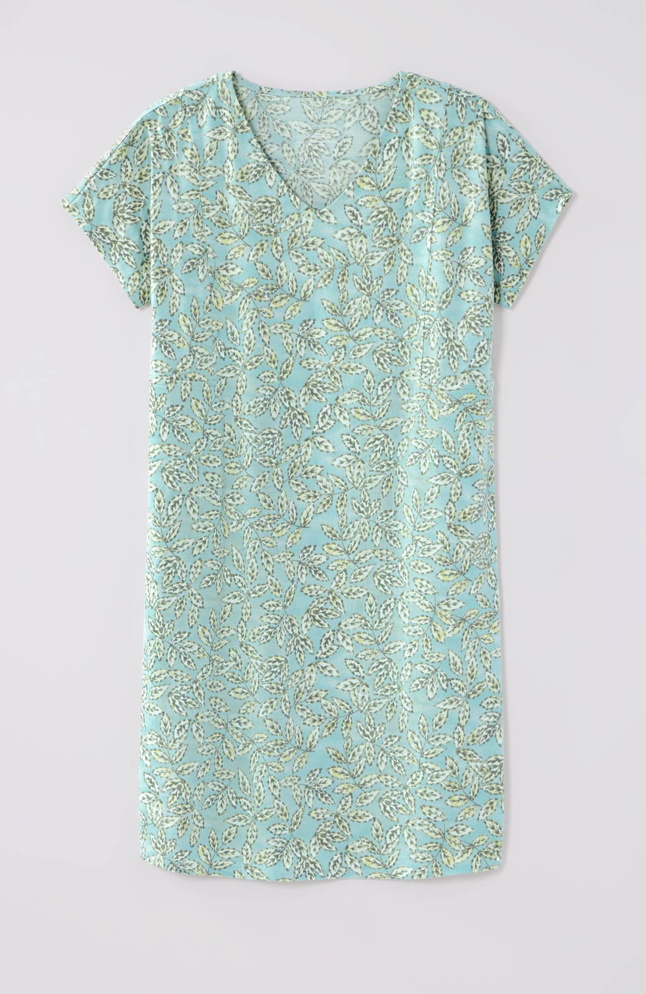 pure jill soft-v-neck t-shirt dress