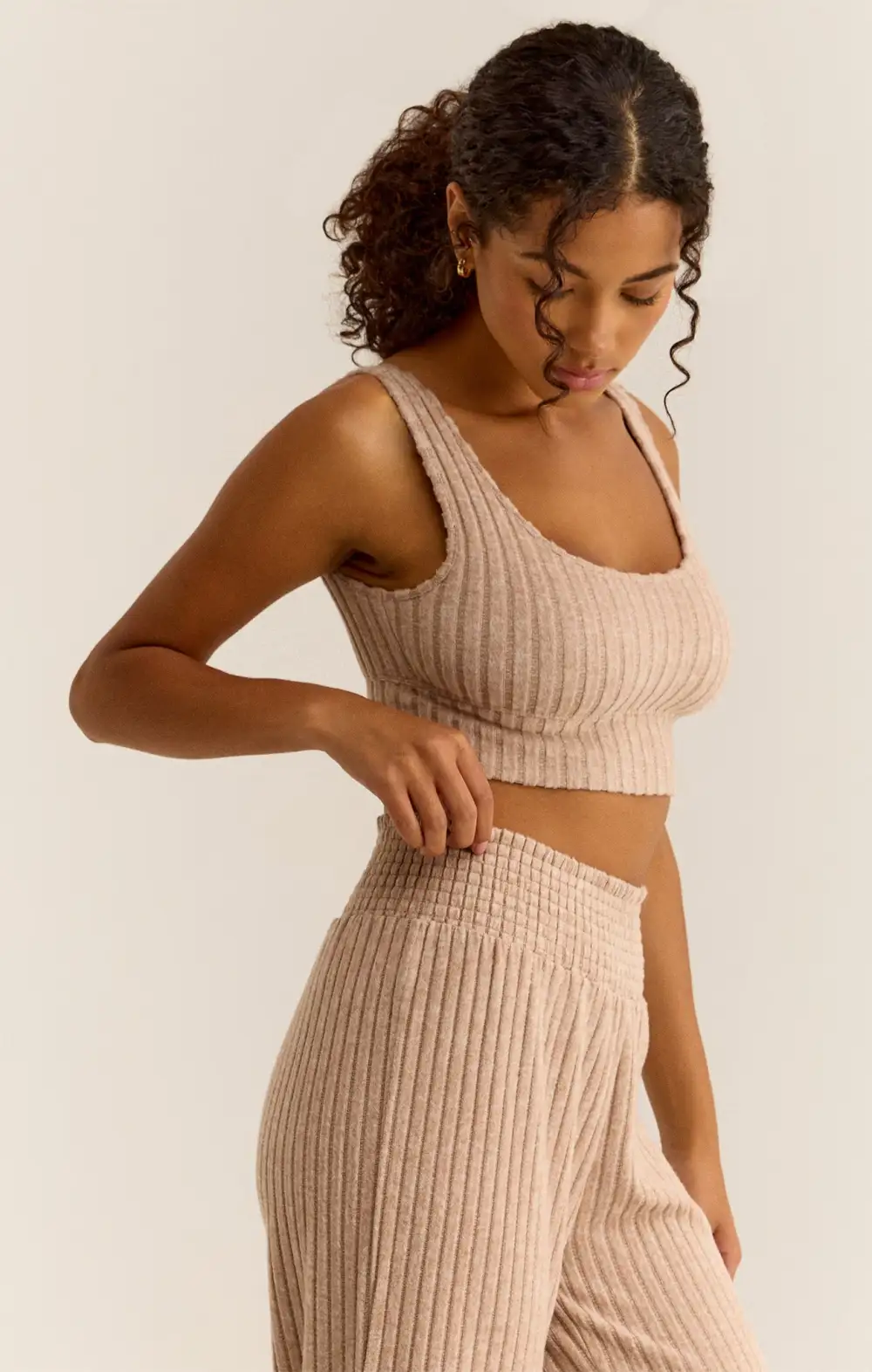 Zoe Silky Rib Tank Bra
