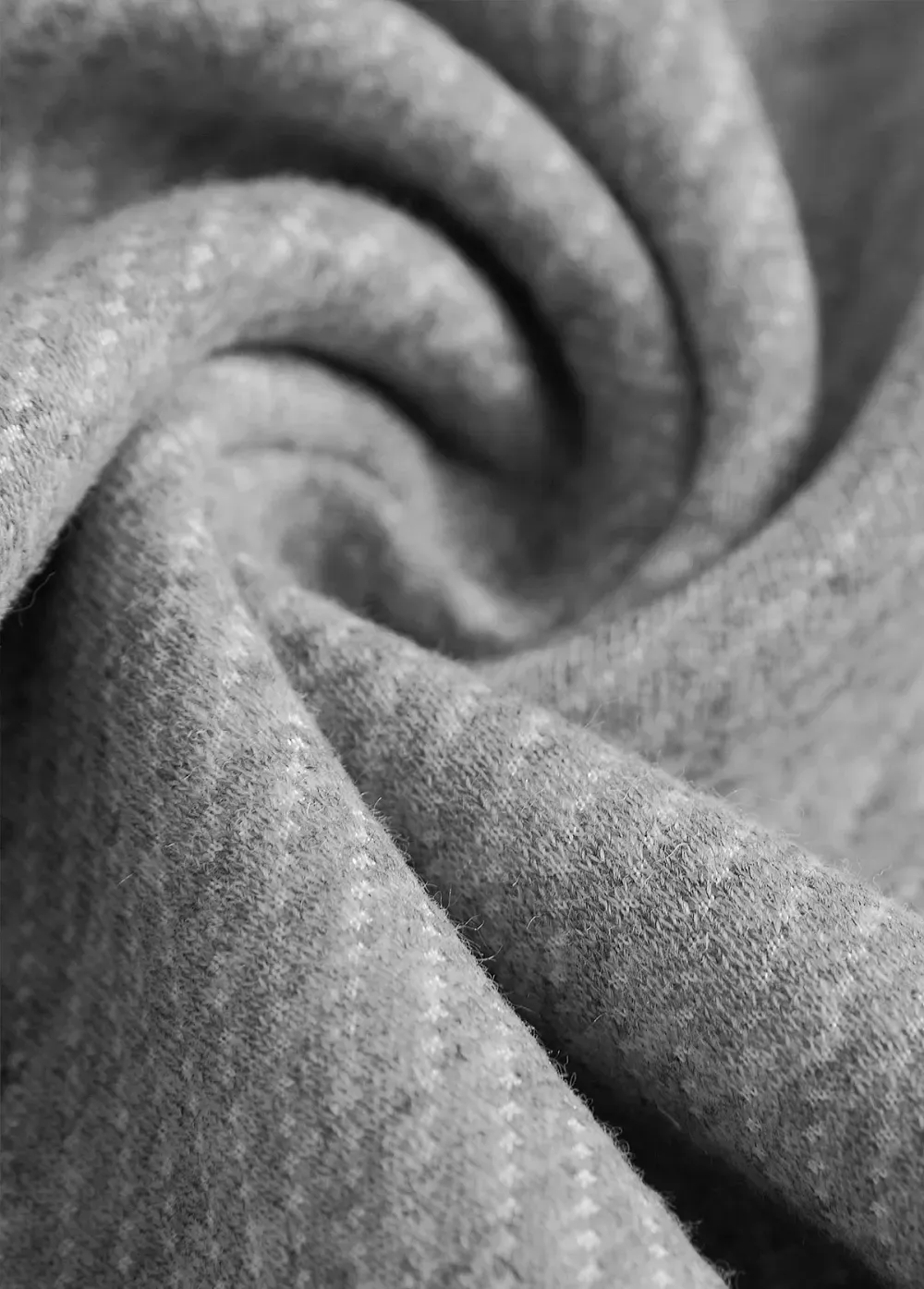 Grey Embroidery Jacquard Long Sleeve Hoodie