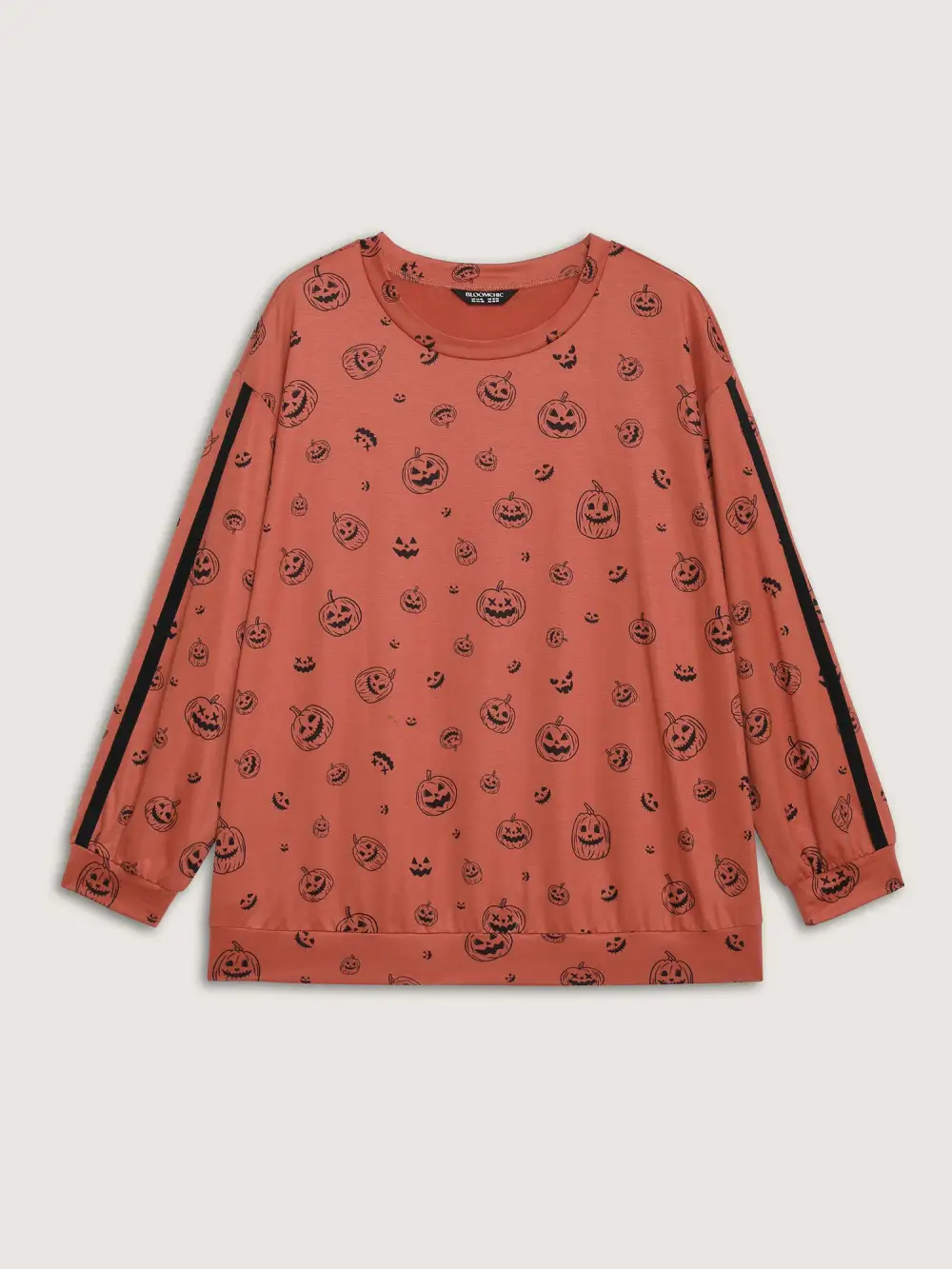 Spooky Halloween Print Relaxed Fit Sweatshirt