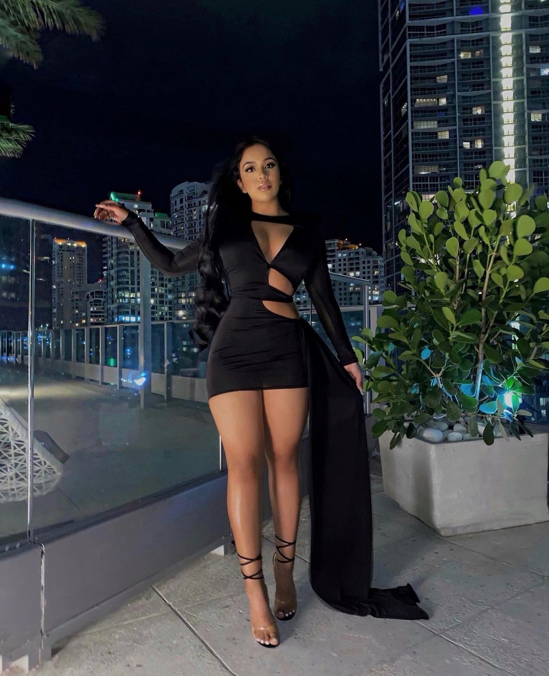 Living It Up Mini Dress - Black