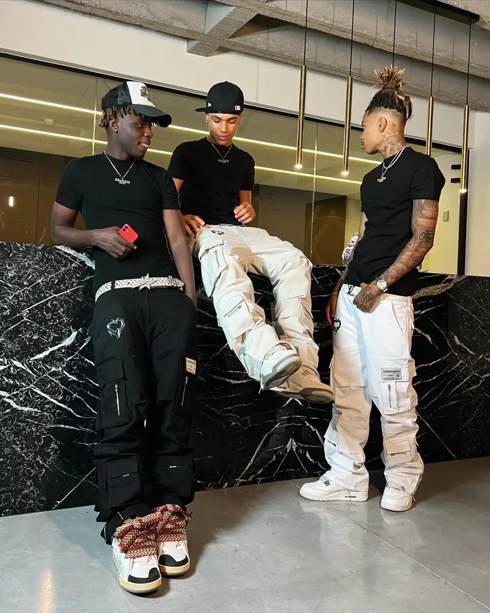 Chrome Cargo Pants White