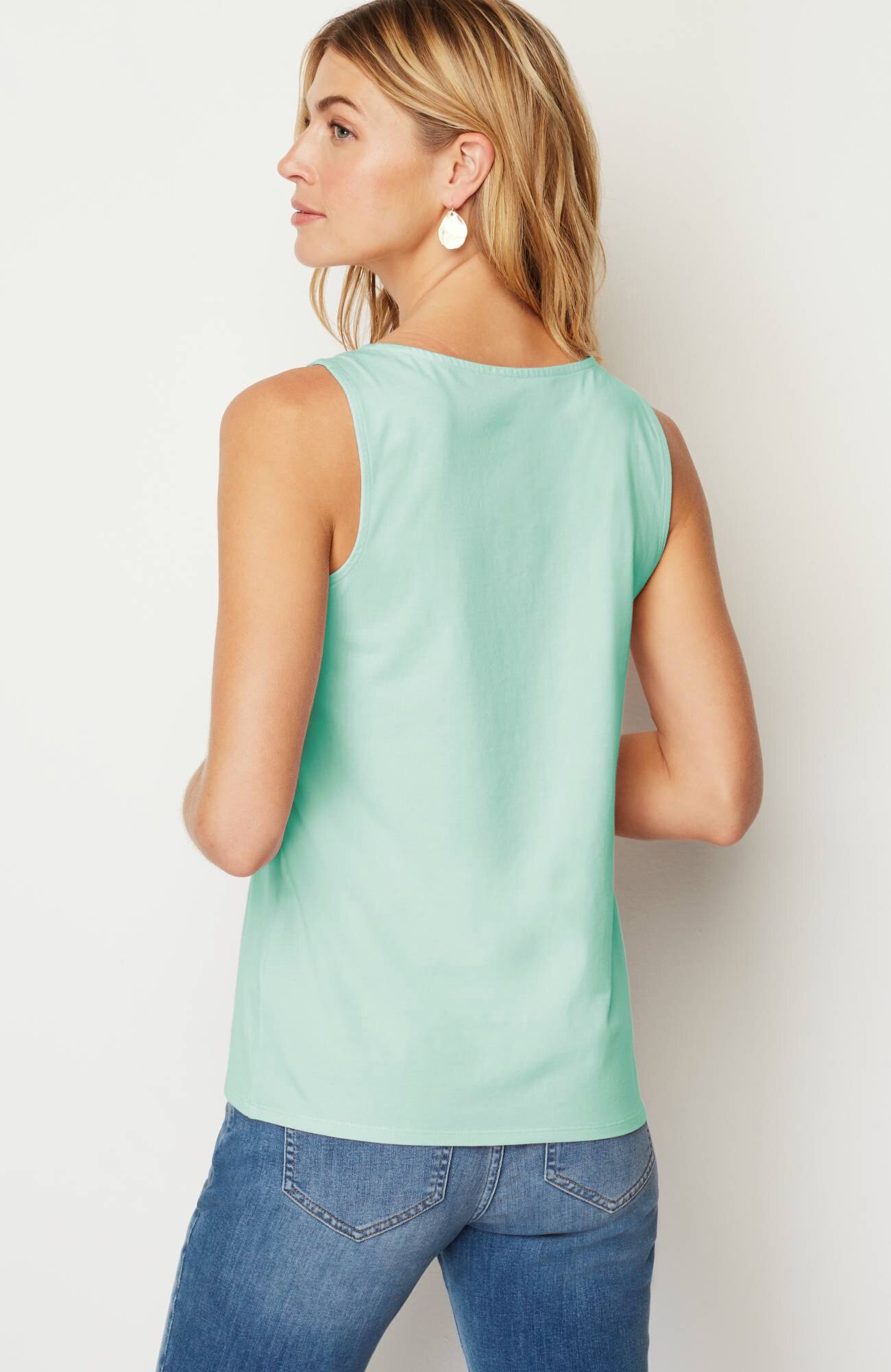 pima-stretch knit tank