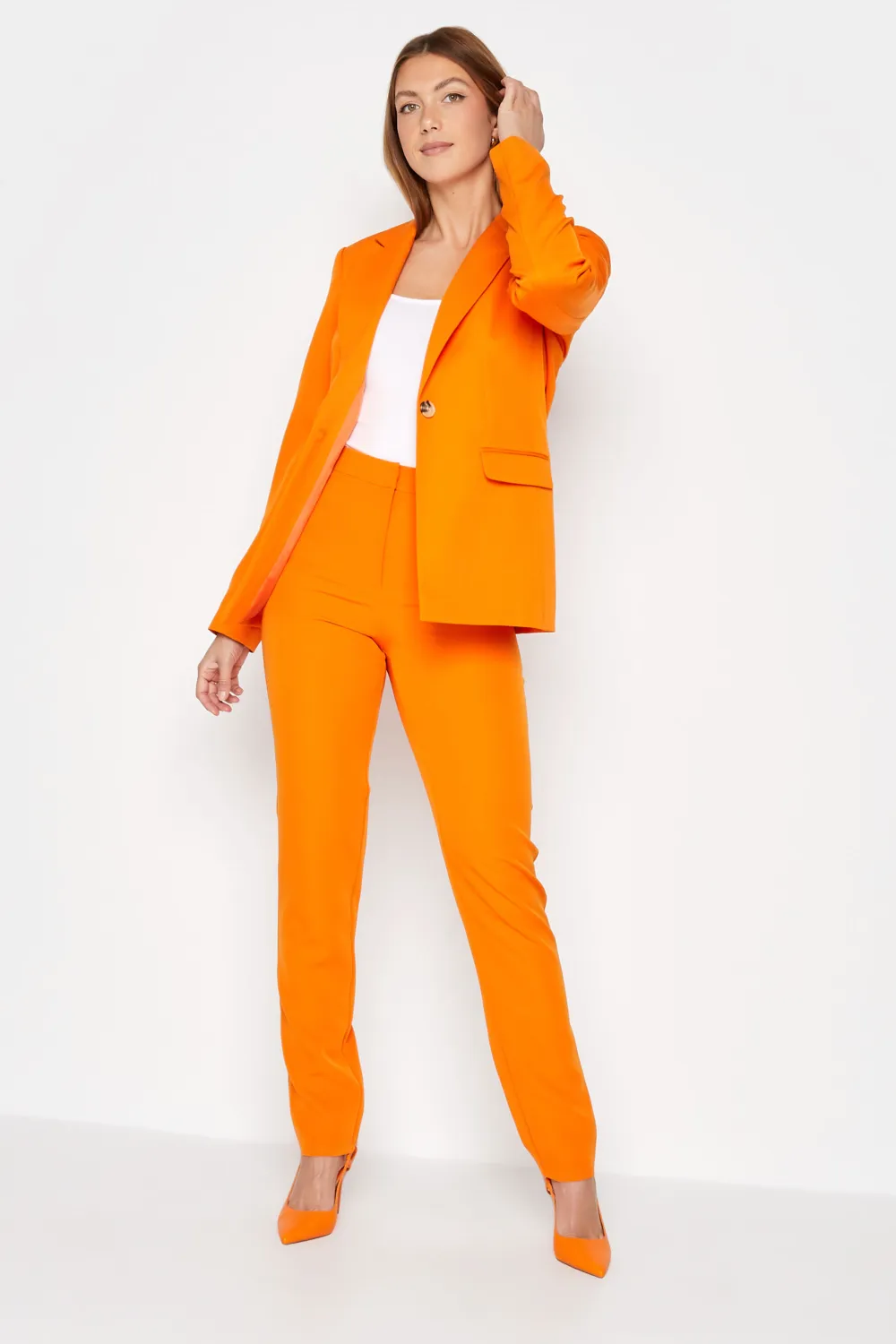 LTS Tall Orange Tailored Blazer