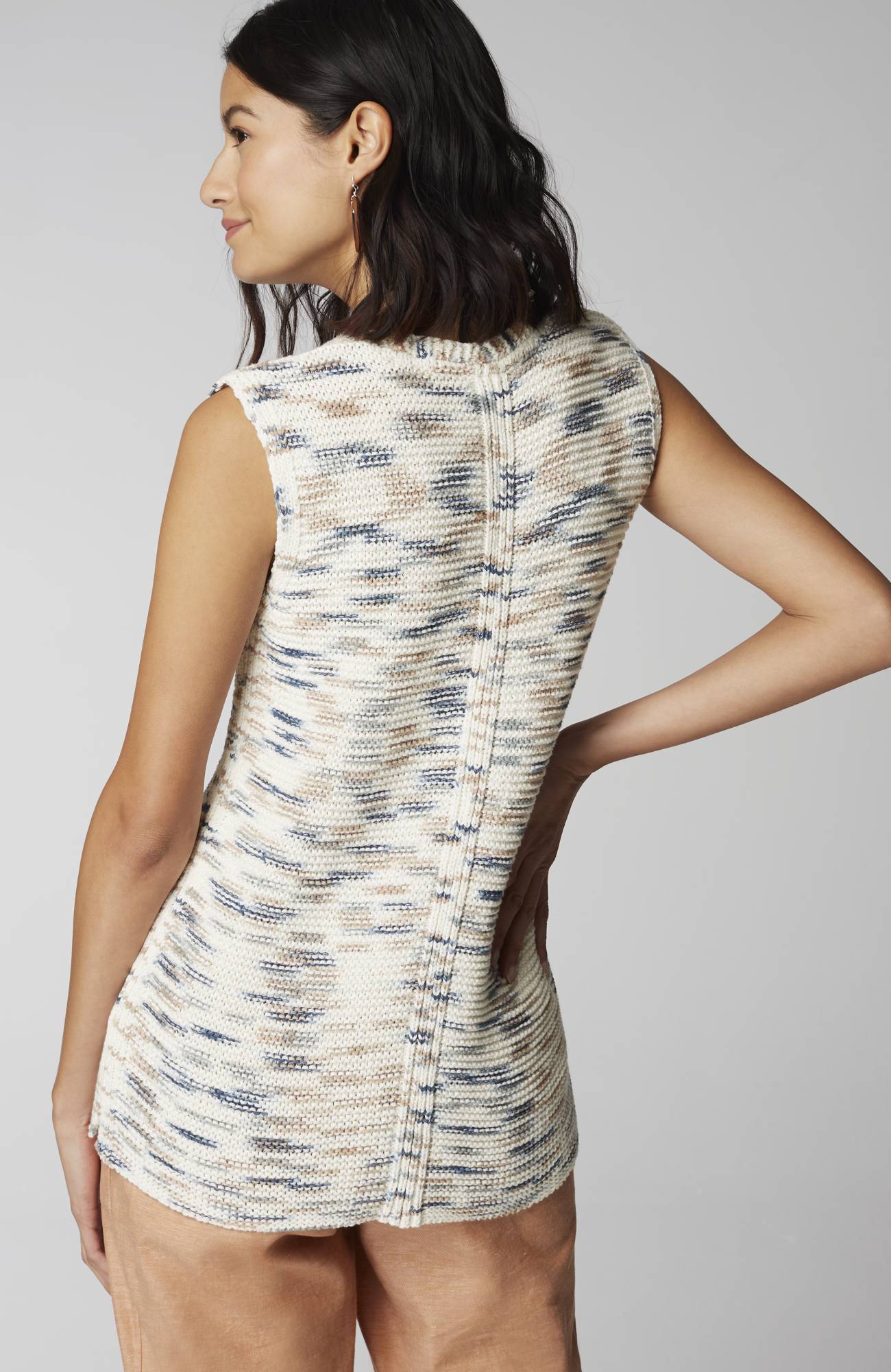 Pure Jill Space-Dye Sleeveless Sweater