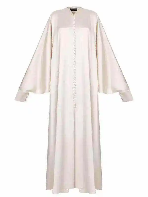 Casual Batwing Sleeves Split-Front Solid Color Maxi Dresses