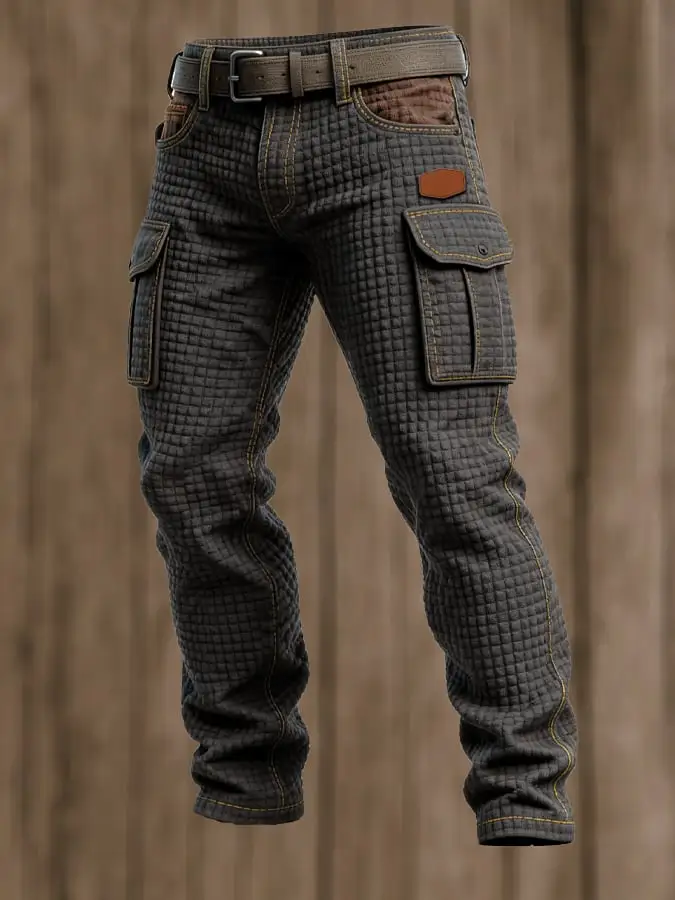 Men's Retro Multifunctional Pocket Work Pants