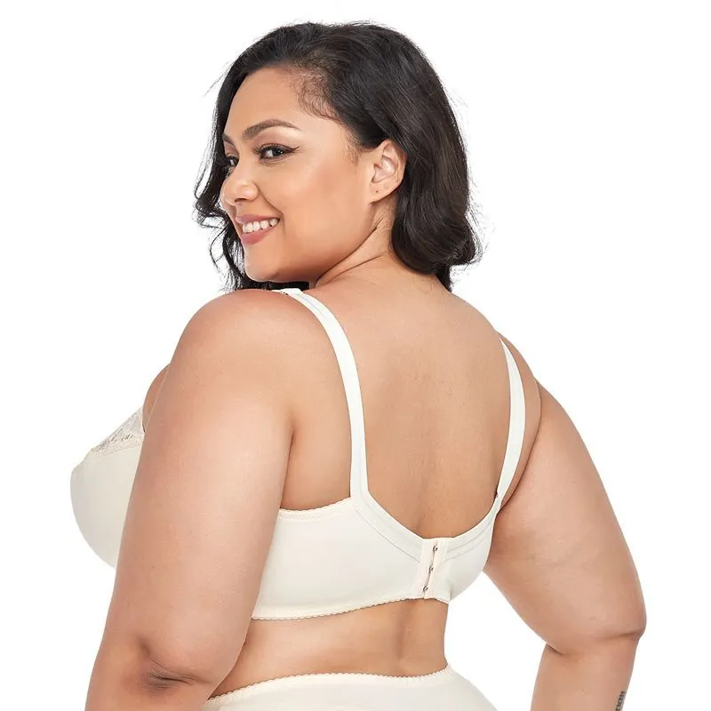 2023 New Plus Size Big Boobs  Non Padded Lace Bra
