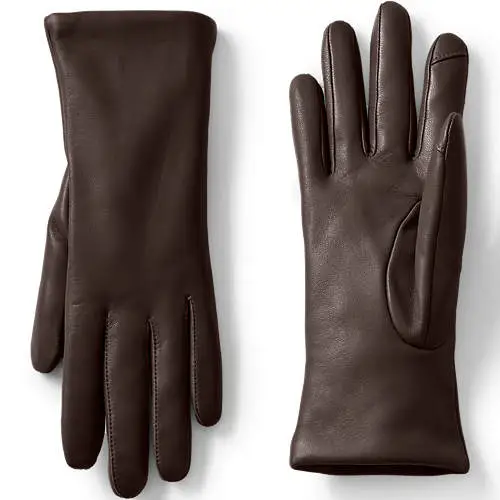 Women's EZ Touch Screen Cashmere Lined Leather Gloves