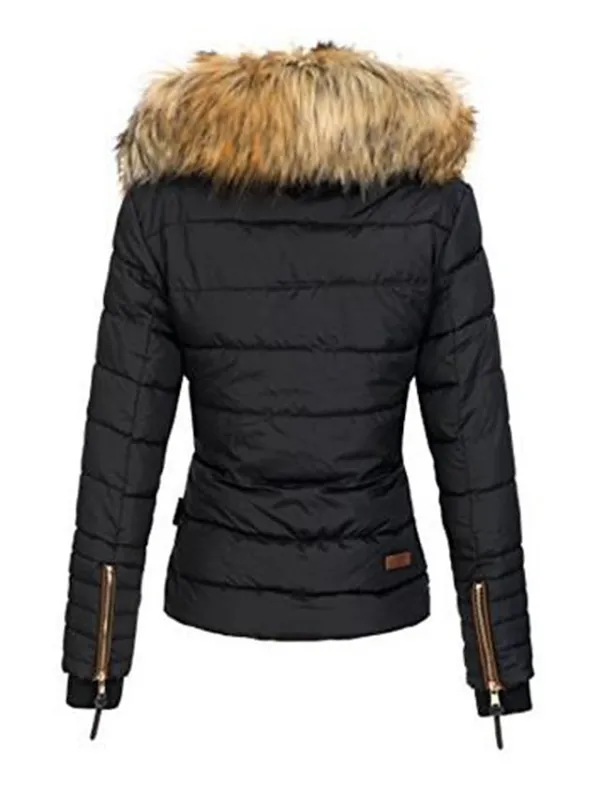 Women's Puffer Jacket Casual Daily Zipper Casual Daily Polyester Coat Winter Fall Black Zipper Hoodie Regular Fit S M L XL XXL 3XL