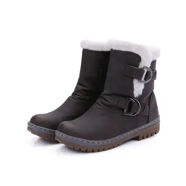 Women's Casual Buckle Ankle Snow Boots 75289564S