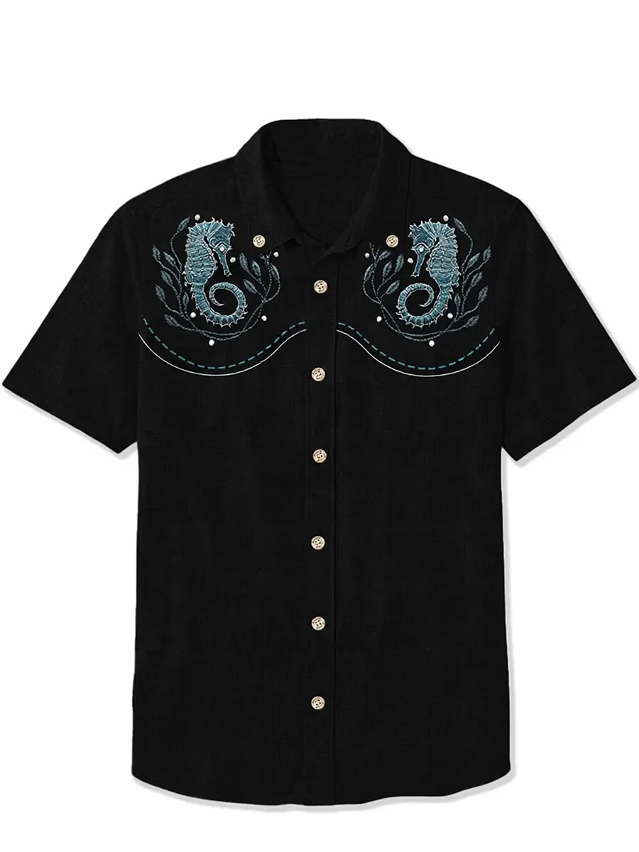 Blue Seahorse  Shirt