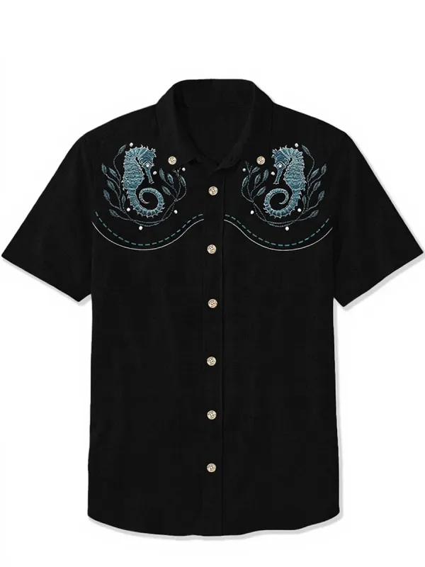 Blue Seahorse  Shirt