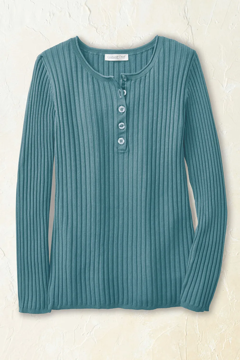 Ribbed Henley Sweater