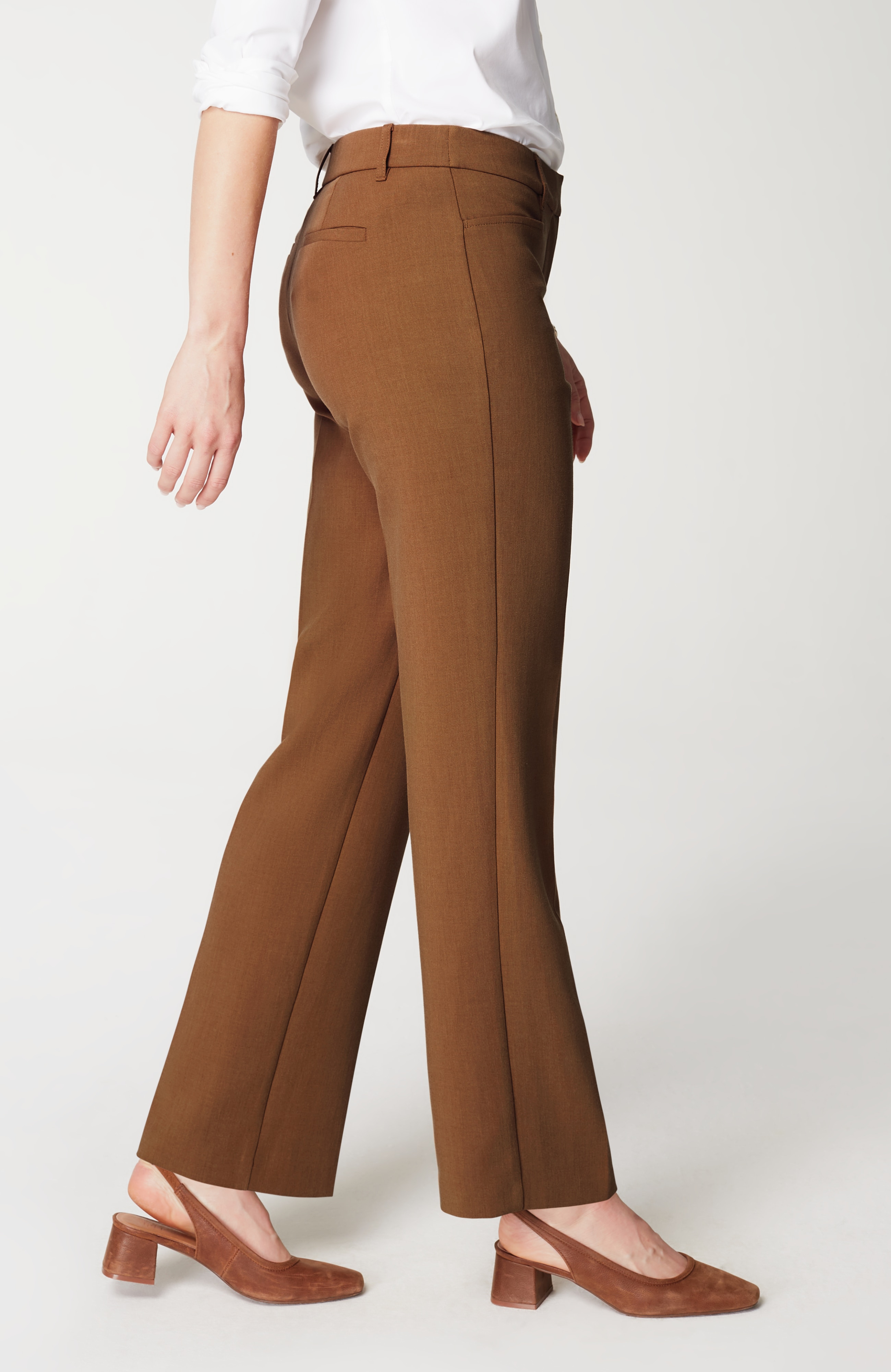 Angled-Pockets Straight-Leg Pants