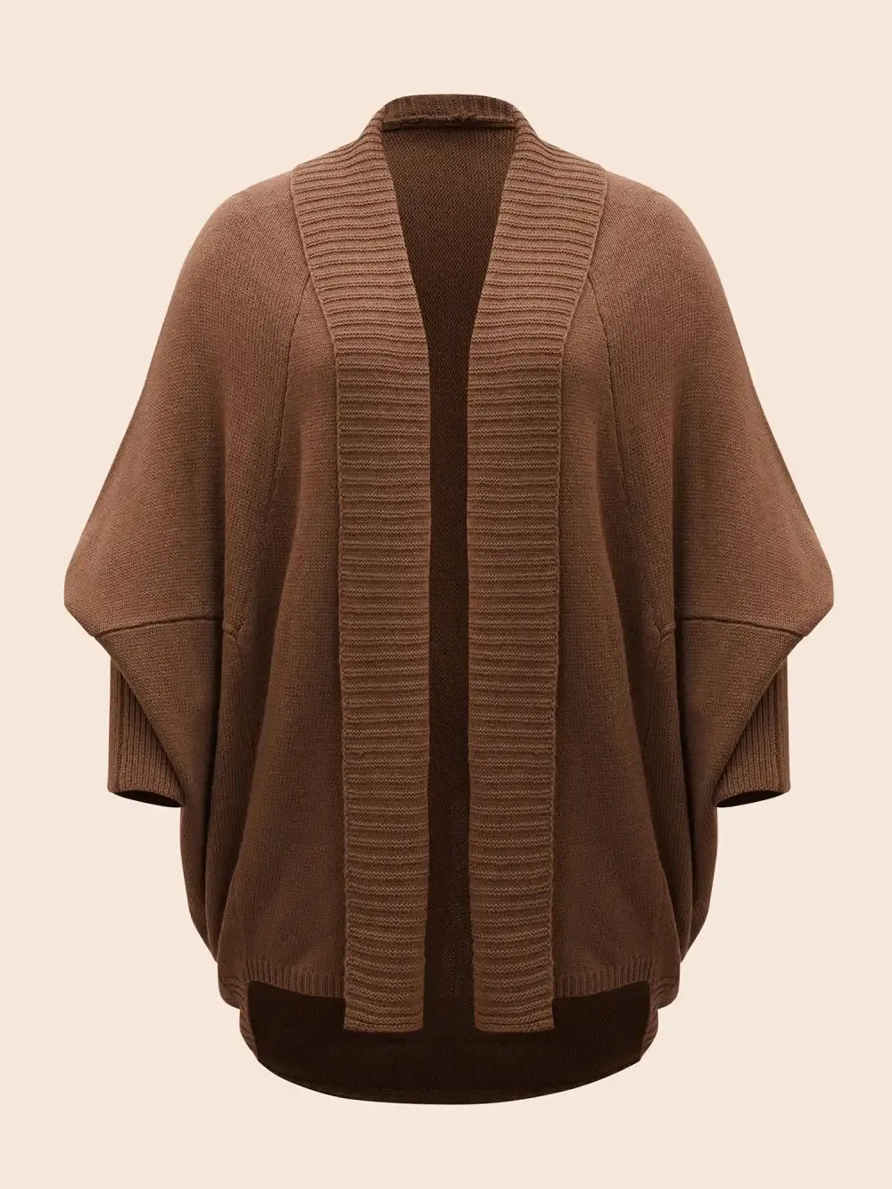Texture Kimono Collar Dolman Sleeve Cardigan