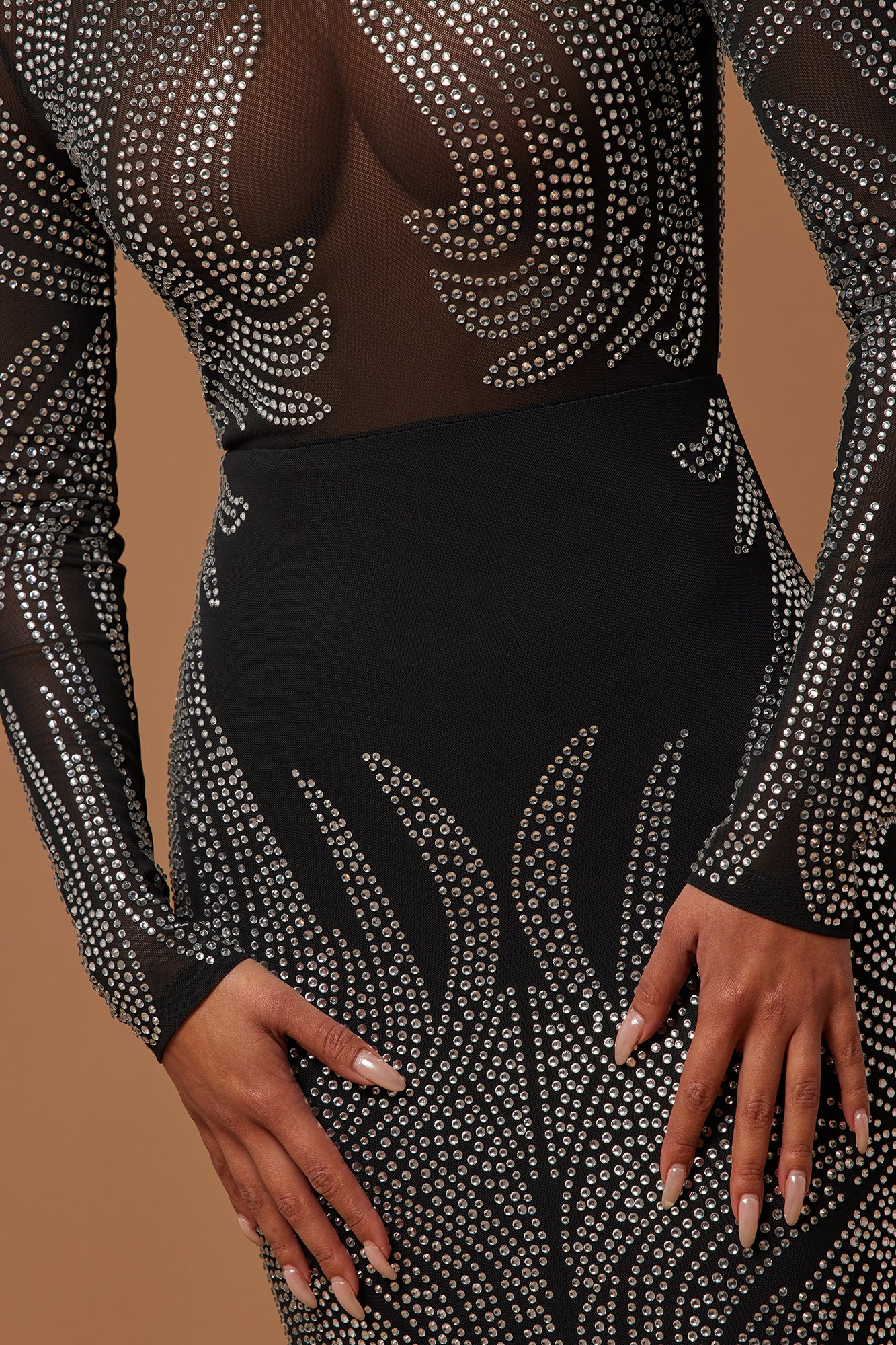 Jennifer Embellished Gown - Black