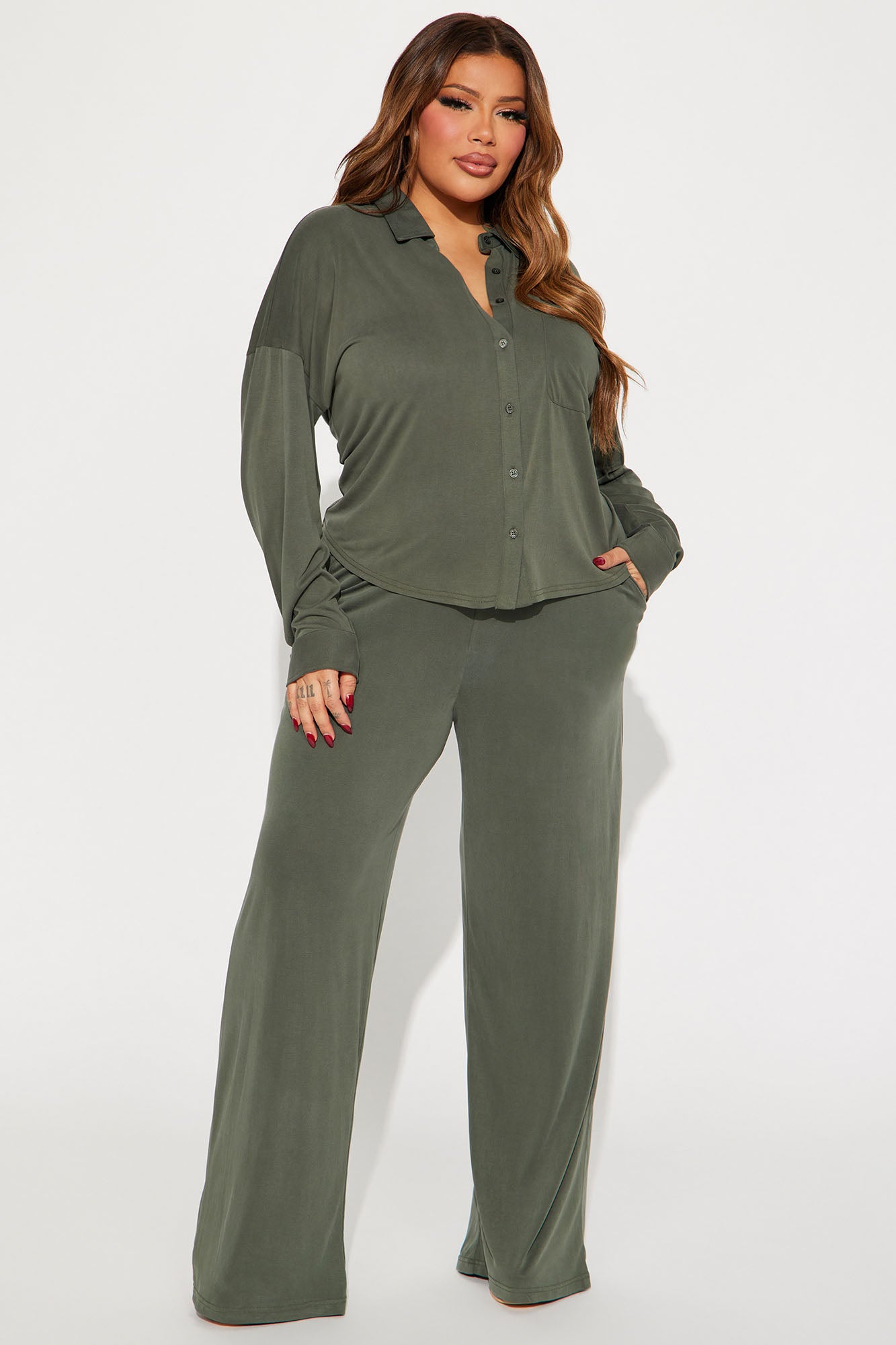 Taylor Super Soft Pant Set - Olive
