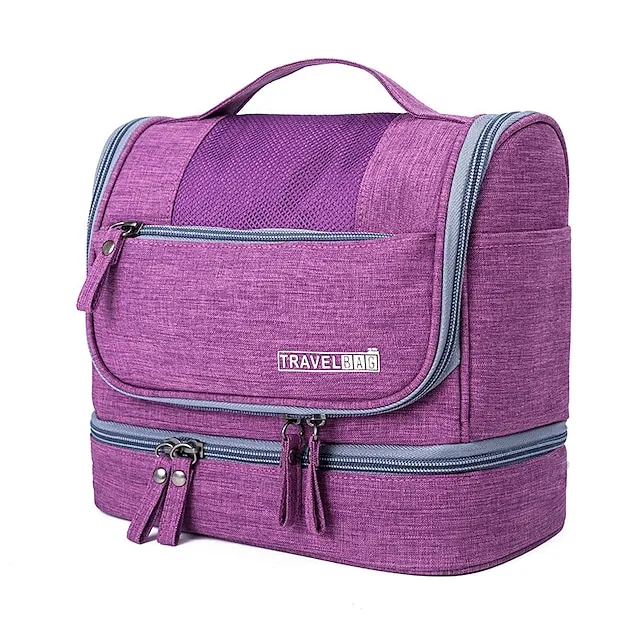 Makeup Bag Women Bags Men Large Waterproof Nylon Travel Cosmetic Bag Organizer Case Necessary Dry And Wet Separation Bag Wash
