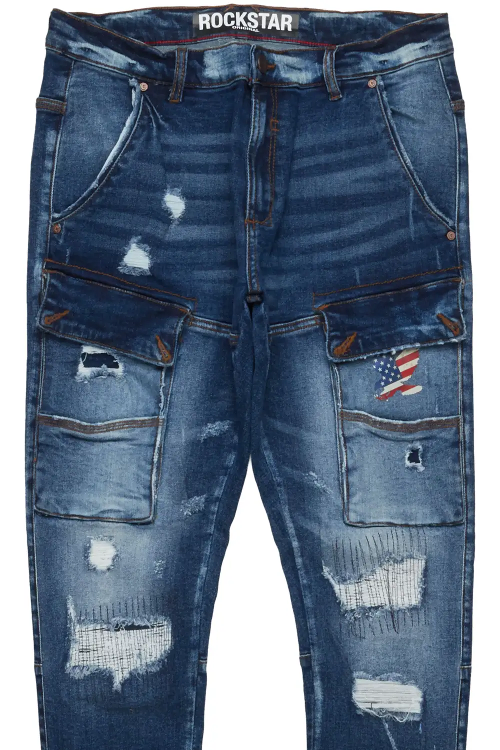Damien Blue Cargo Slim Fit Jean