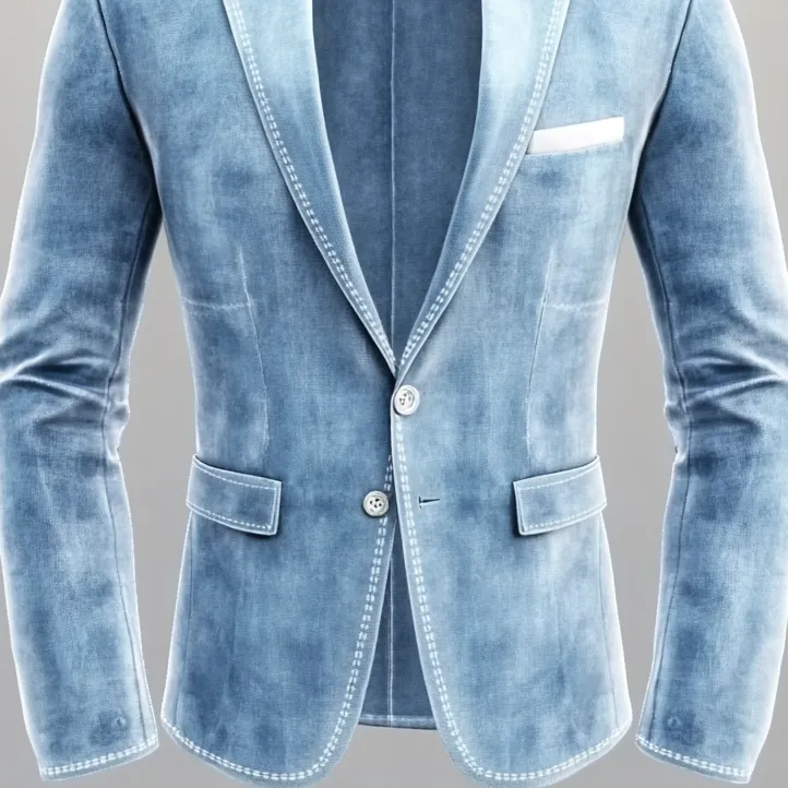 Men's  Two Button Notch Lapel Long Sleeve Blazer