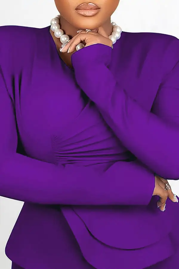  Glamorous Layered Peplum Pant Suit
