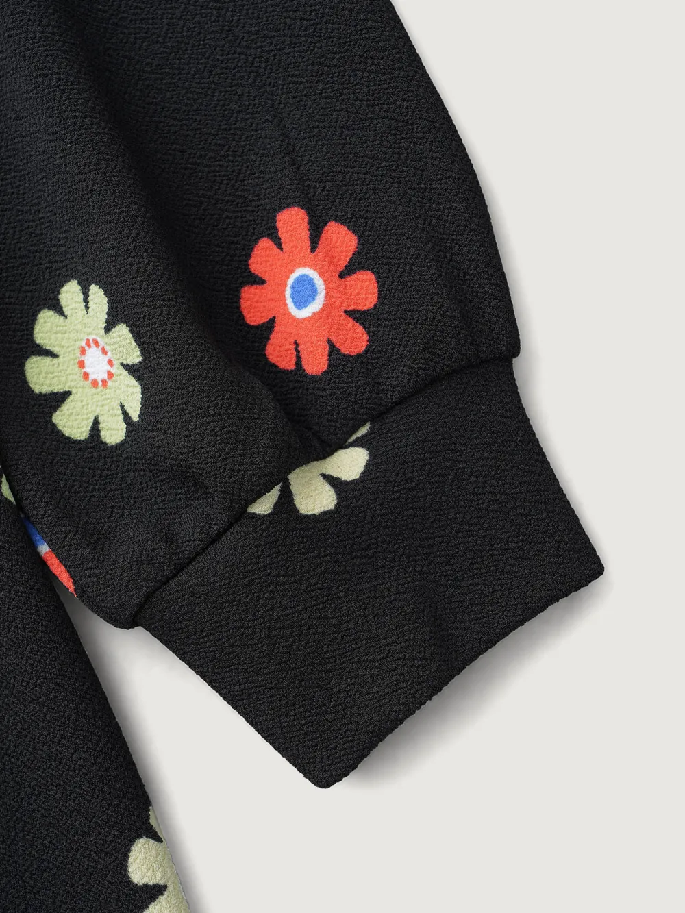 Multi-Color Floral Textured Stretchy Knit Top