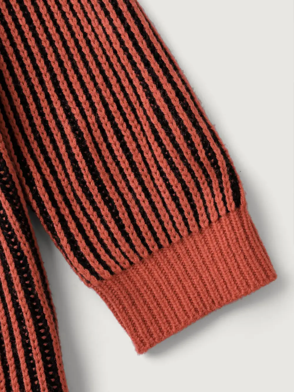 Stripe Textured Round Neck Pullover