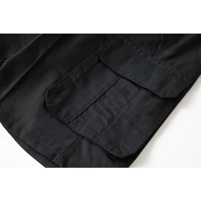 Men's Cargo Shorts Shorts Hiking Shorts Multi Pocket Plain Wearable Short Outdoor Daily 100% Cotton Designer Casual ArmyGreen Black