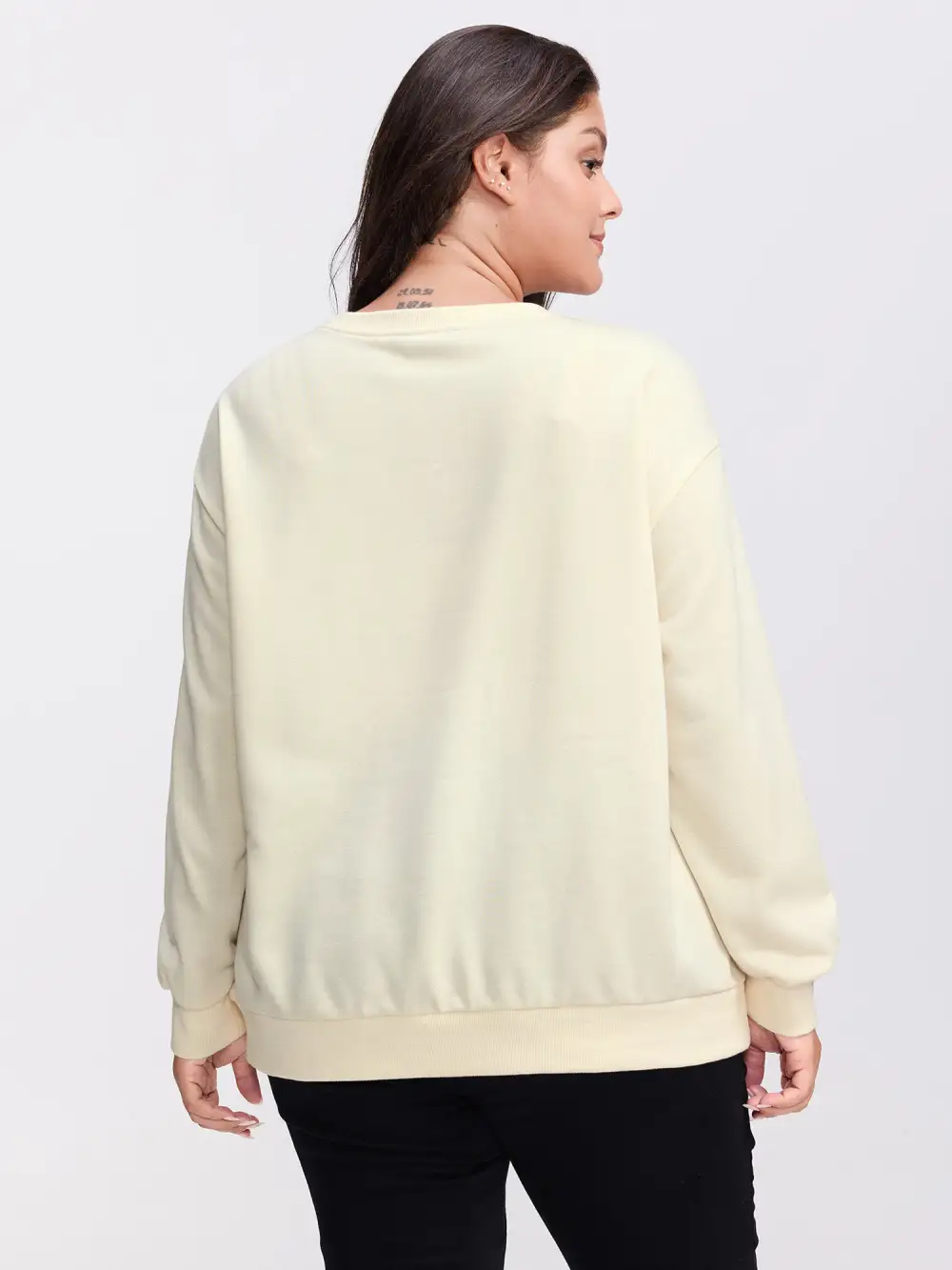 Fall Vibes Ribbed Stretchy Hem Sweatshirt