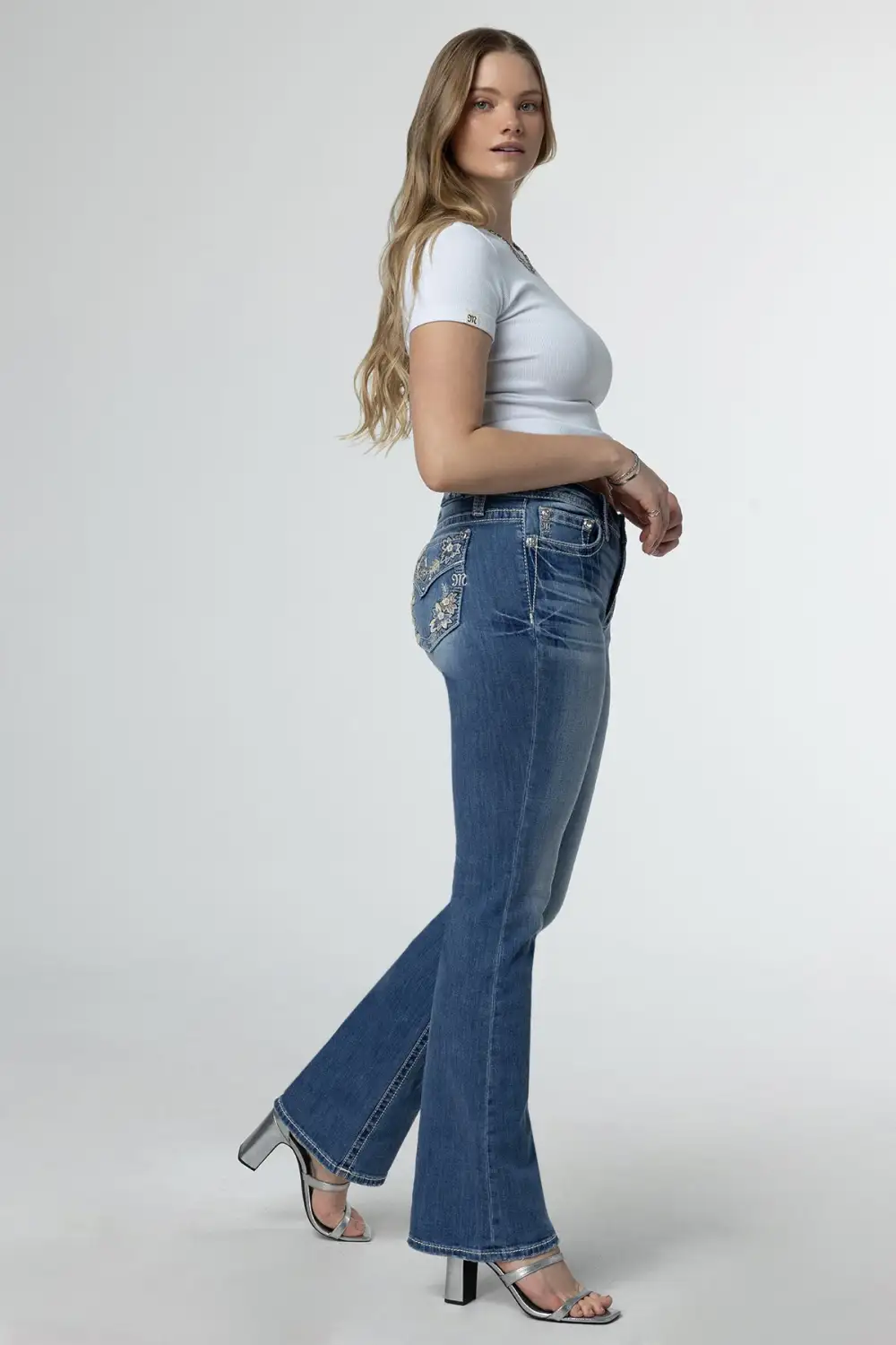 Floral Bloom Bootcut Jeans