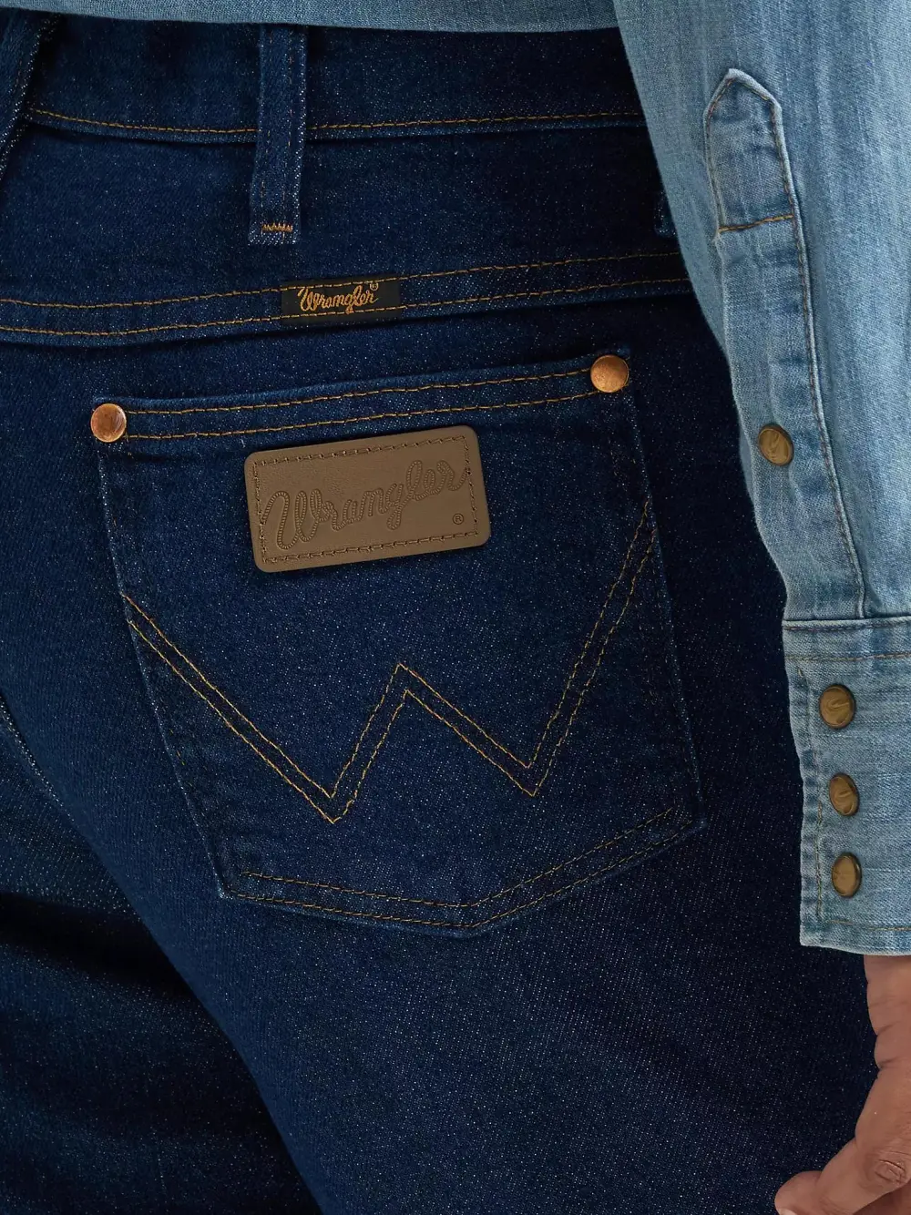 WRANGLER COWBOY CUT NAVY STRETCH SLIM FIT JEAN IN NAVY