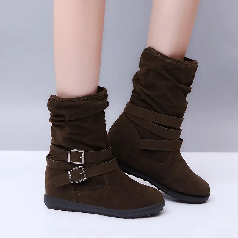 Artifical Suede Fur Lining Winter Boots