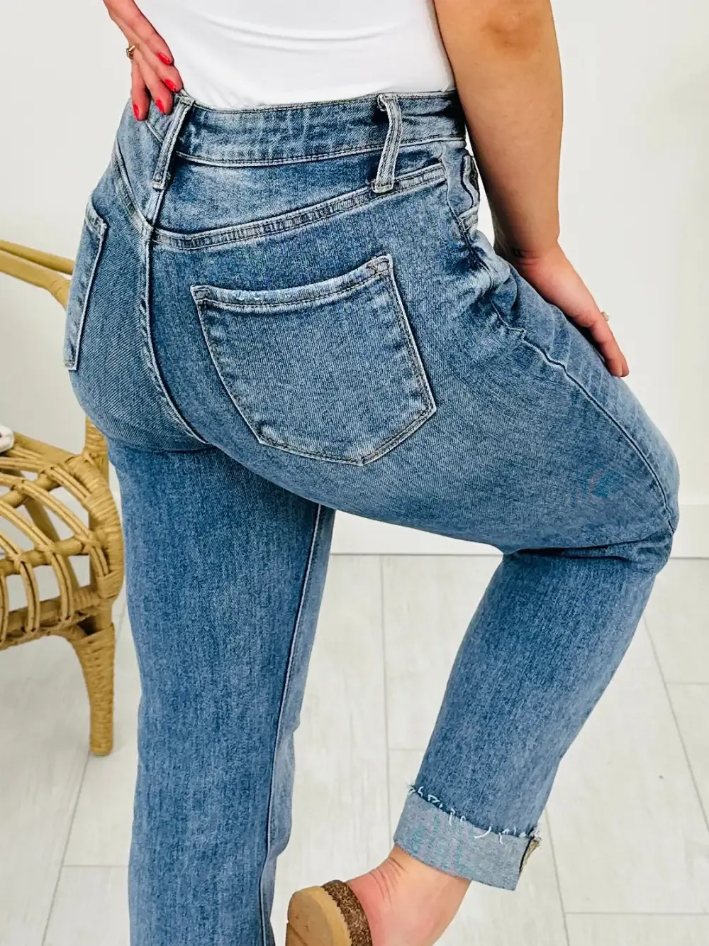 Stick With You Tummy Control Boyfriend Jeans