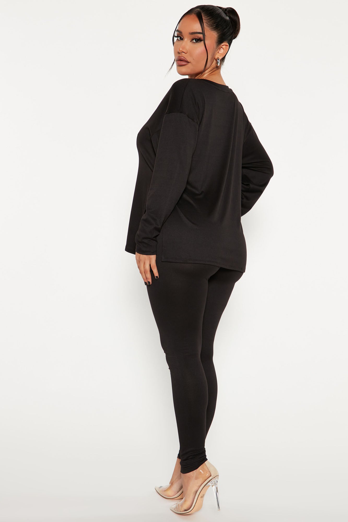 Lets Chill Together Legging Set - Black