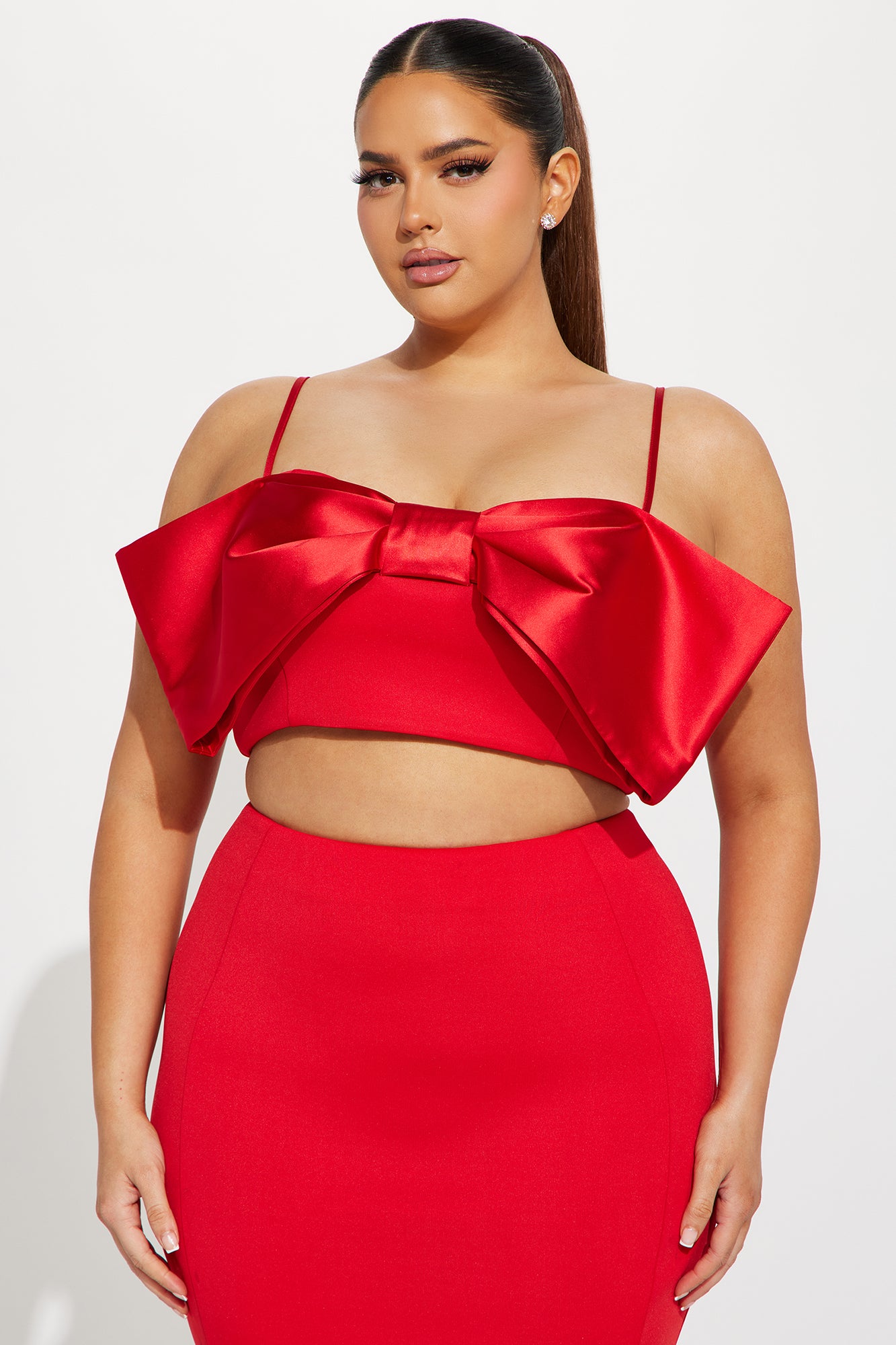 Sipping Fine Wine Skirt Set - Red