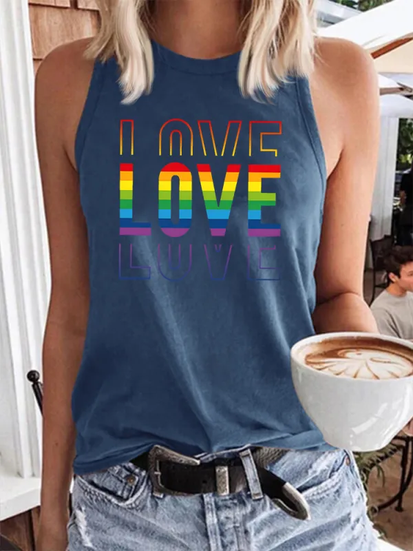 Women's Love Gay Day Crew Neck Vest