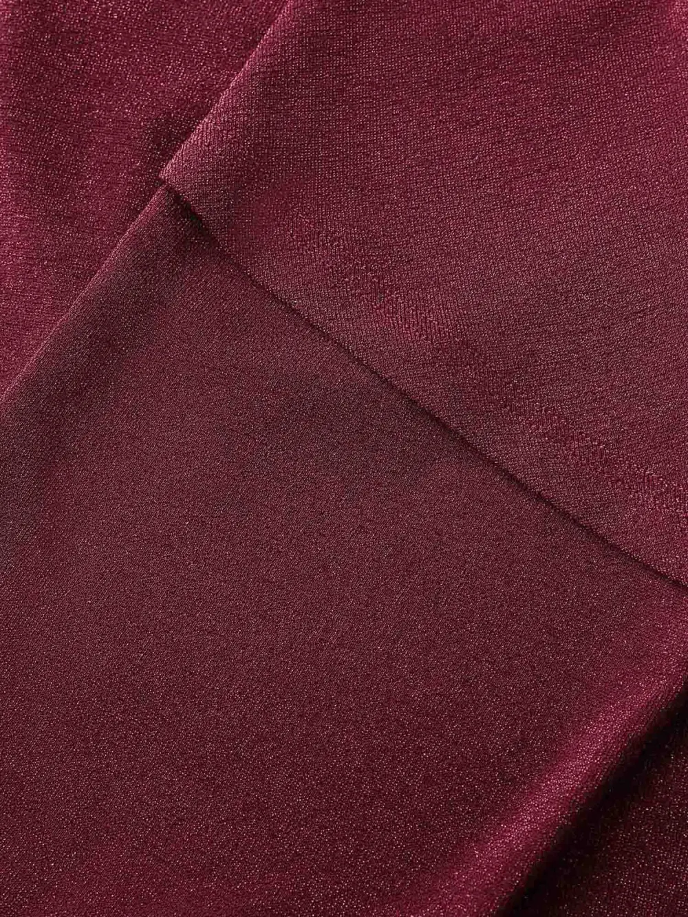 Lurex Drape Back Lace Trim Midi Dress