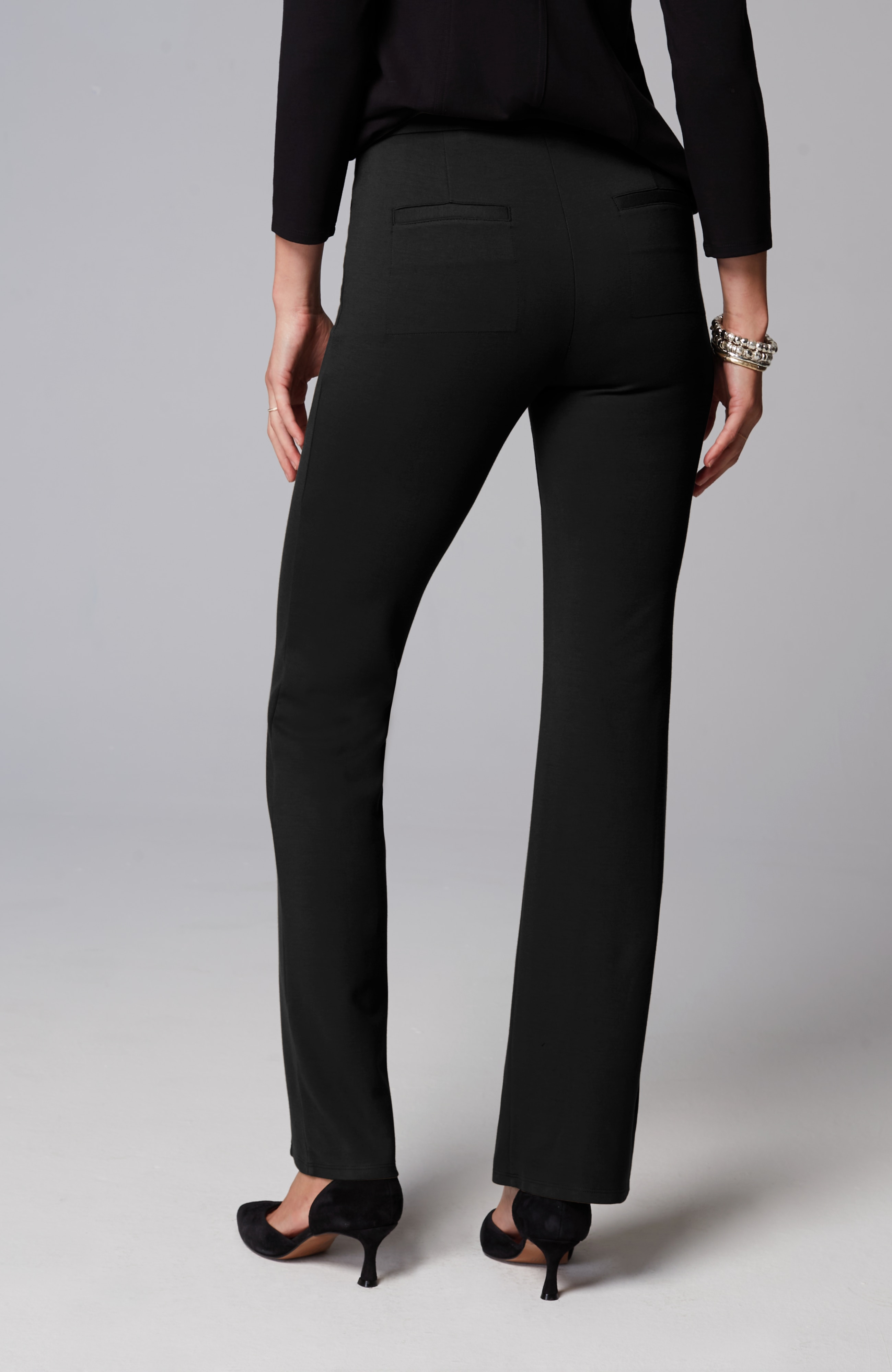 Wearever Double-Face Jersey Boot-Cut Trousers