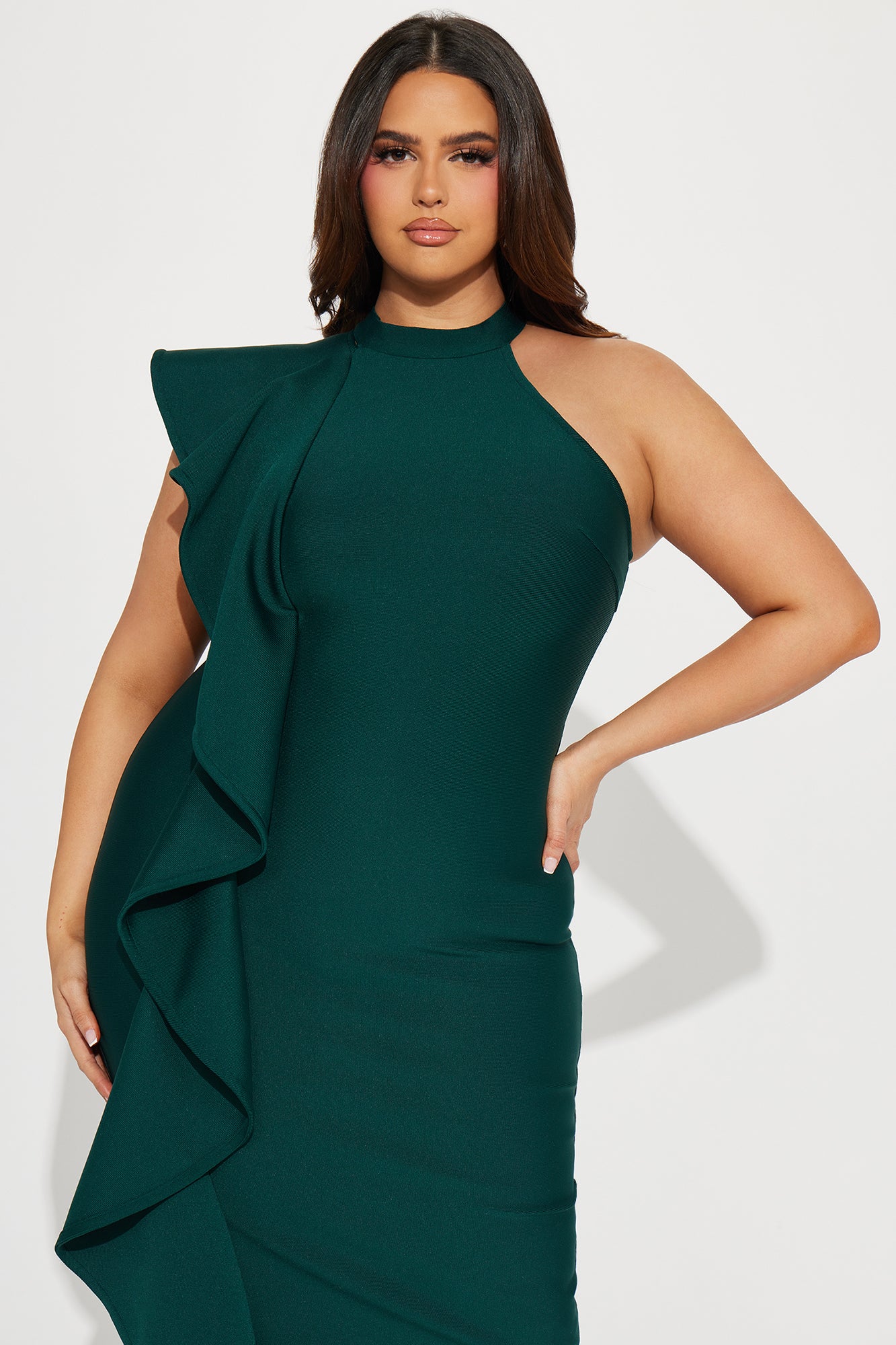 Raylin Bandage Midi Dress - Hunter