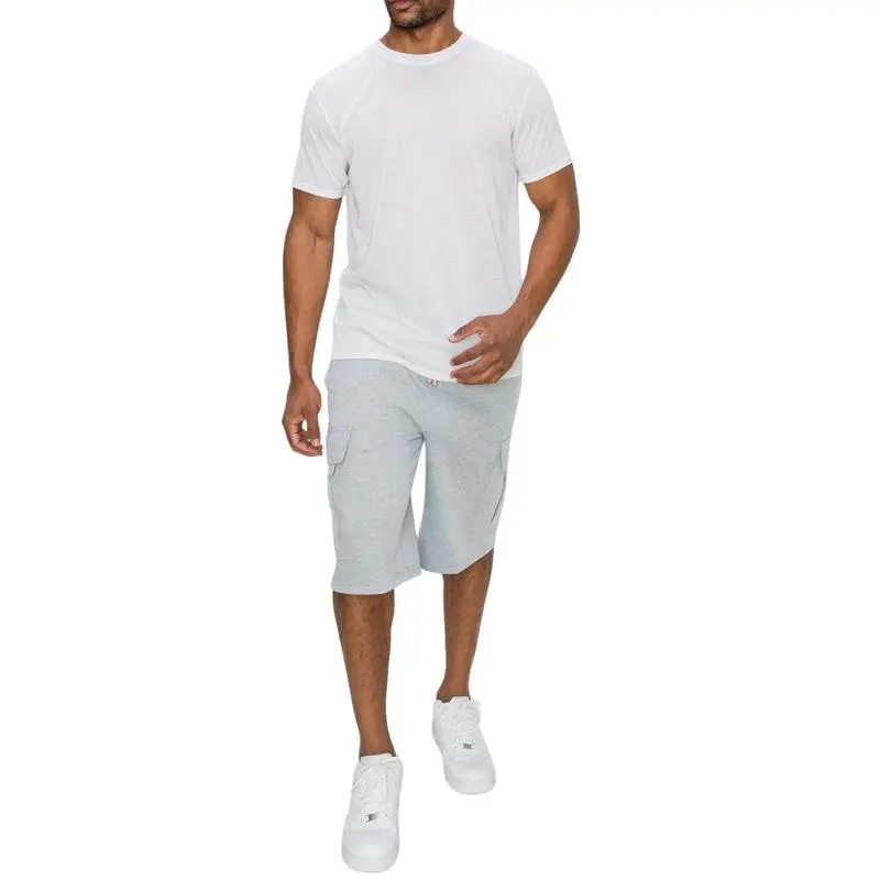 Baggy Fit Men’s Fleece Shorts with Functional Cargo Pockets