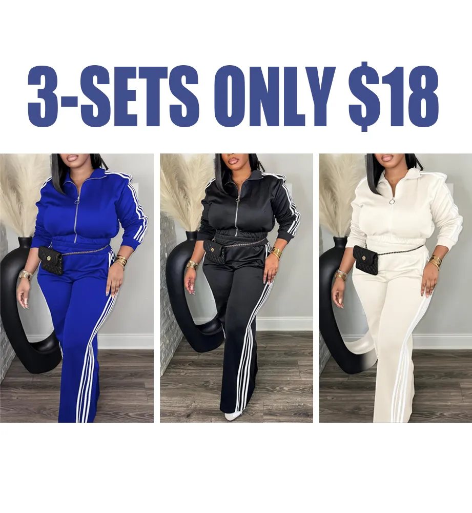 Women's Tracksuit Set: Long Sleeve Zip Jacket & Pants
