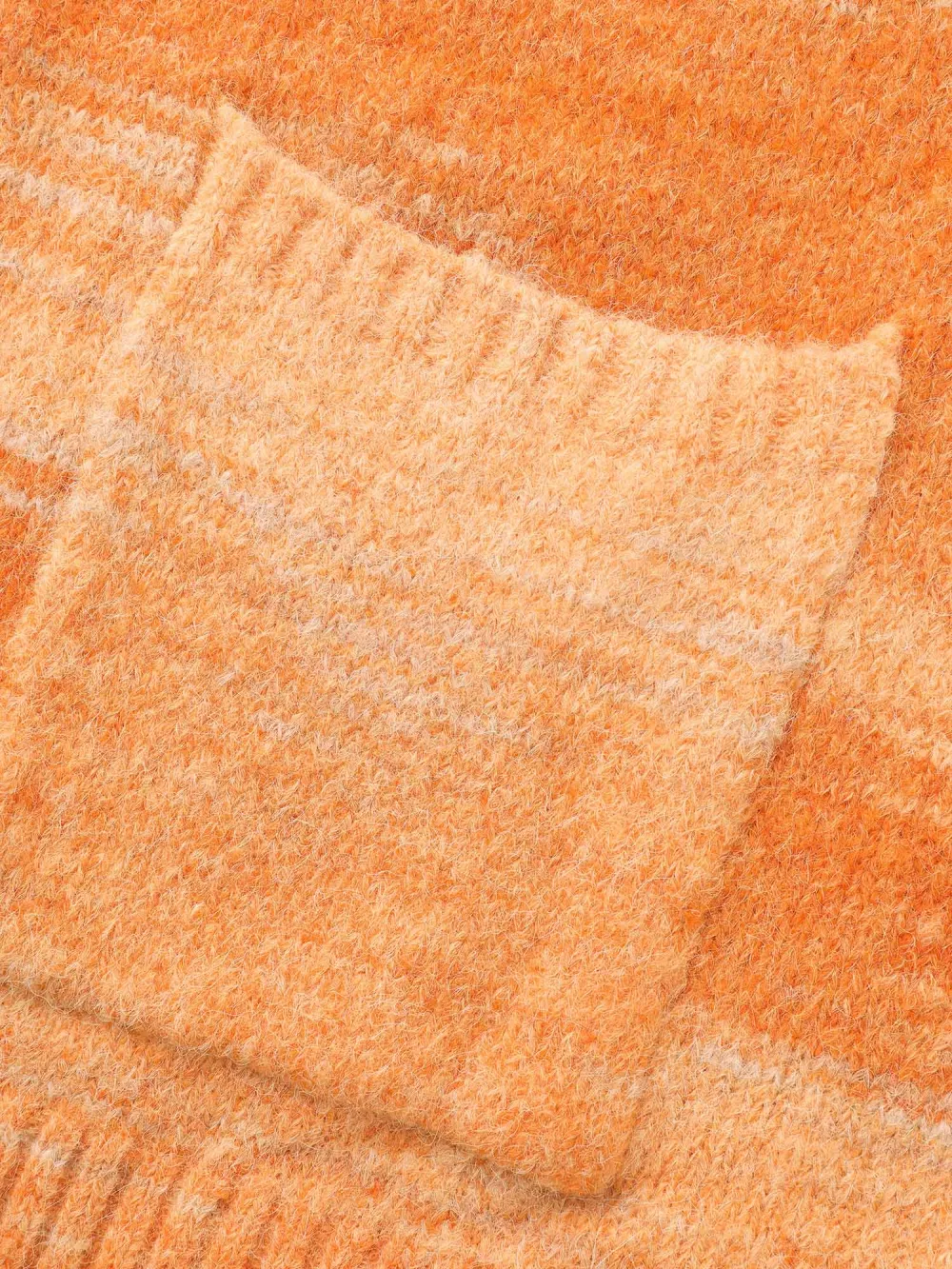 Ombre Patch Pocket Drop Shoulder Cardigan