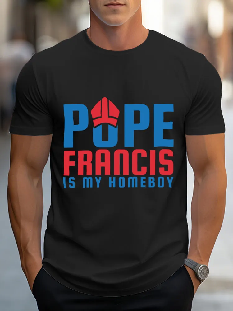 Men's Thank You Father 1936-2025 Print Short Sleeve Round Neck Cotton T-Shirt