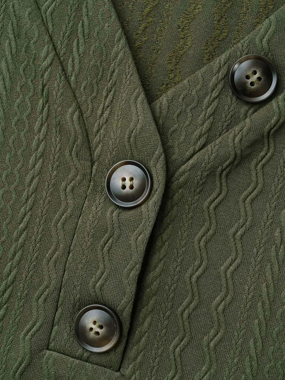 Plain Knit Texture Gathered Top