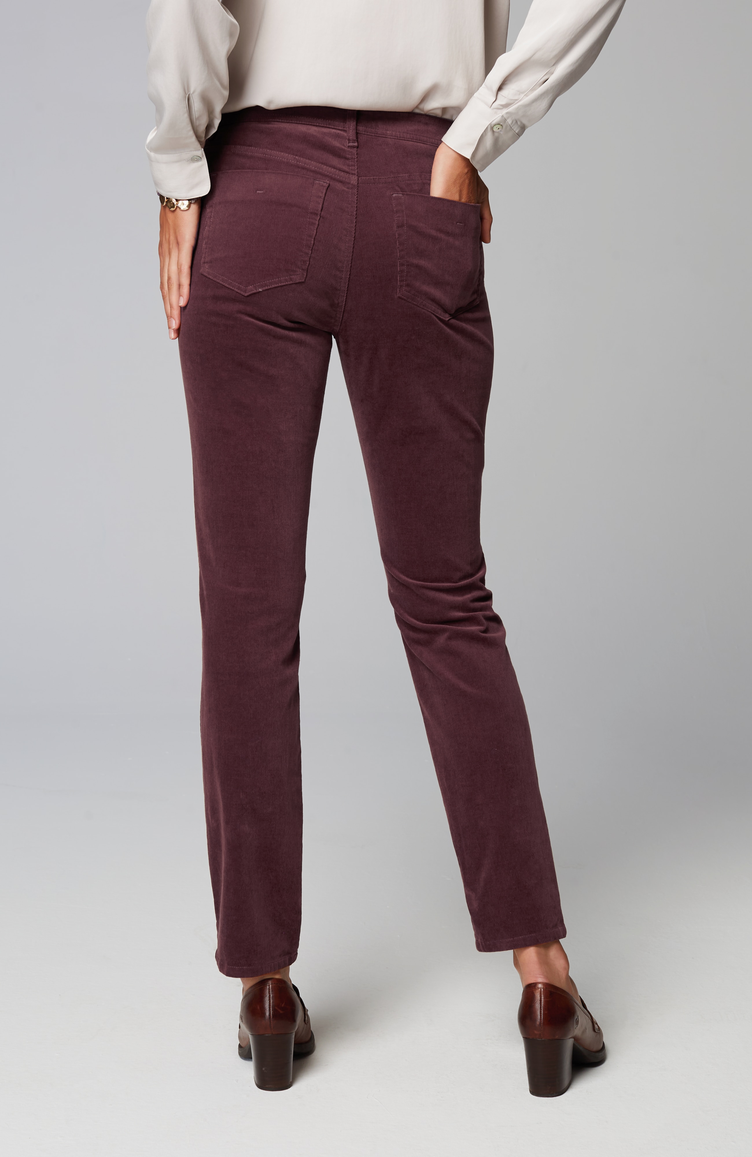 Authentic Fit Slim-Leg Corduroy Pants