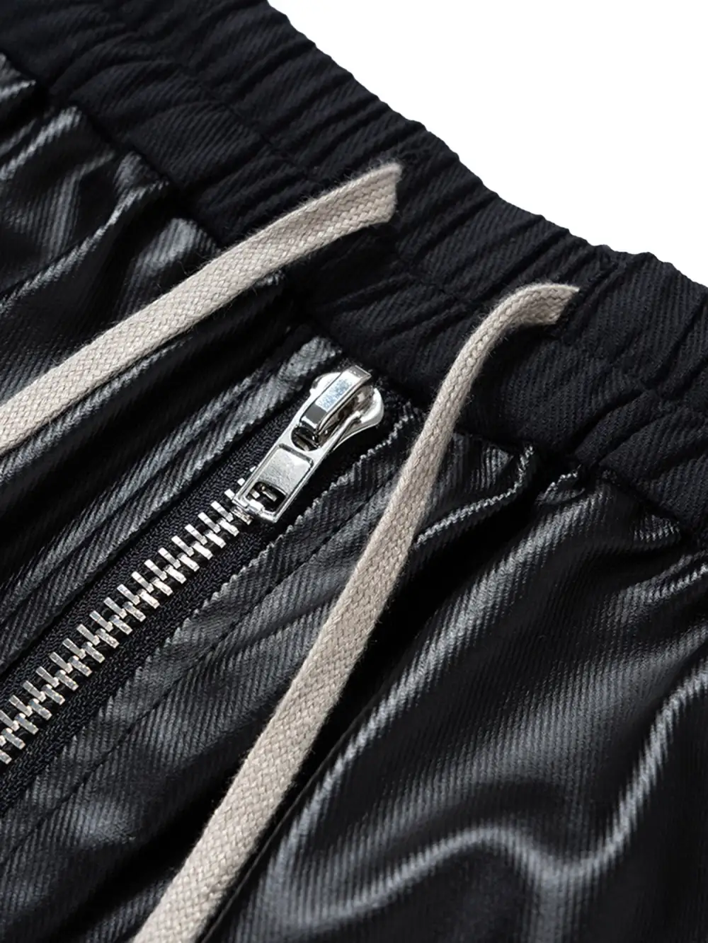 Workwear Leather Multi Pocket Flared Pants - 2094