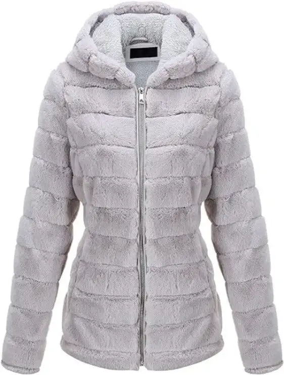 Women's Faux Fur Coat  Sherpa-Lined Fleece Jacket