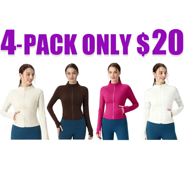 Yoga Suit Gold Zipper Version Women's Yoga Jacket, Sports Stand Up Collar Jacket, Fitness Slim Fit and Slimming Top, Women Workout Clothes