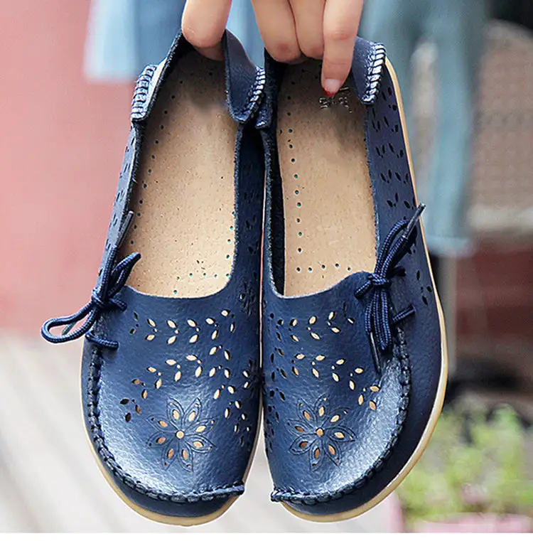 New Hollow Leather Casual Shoes